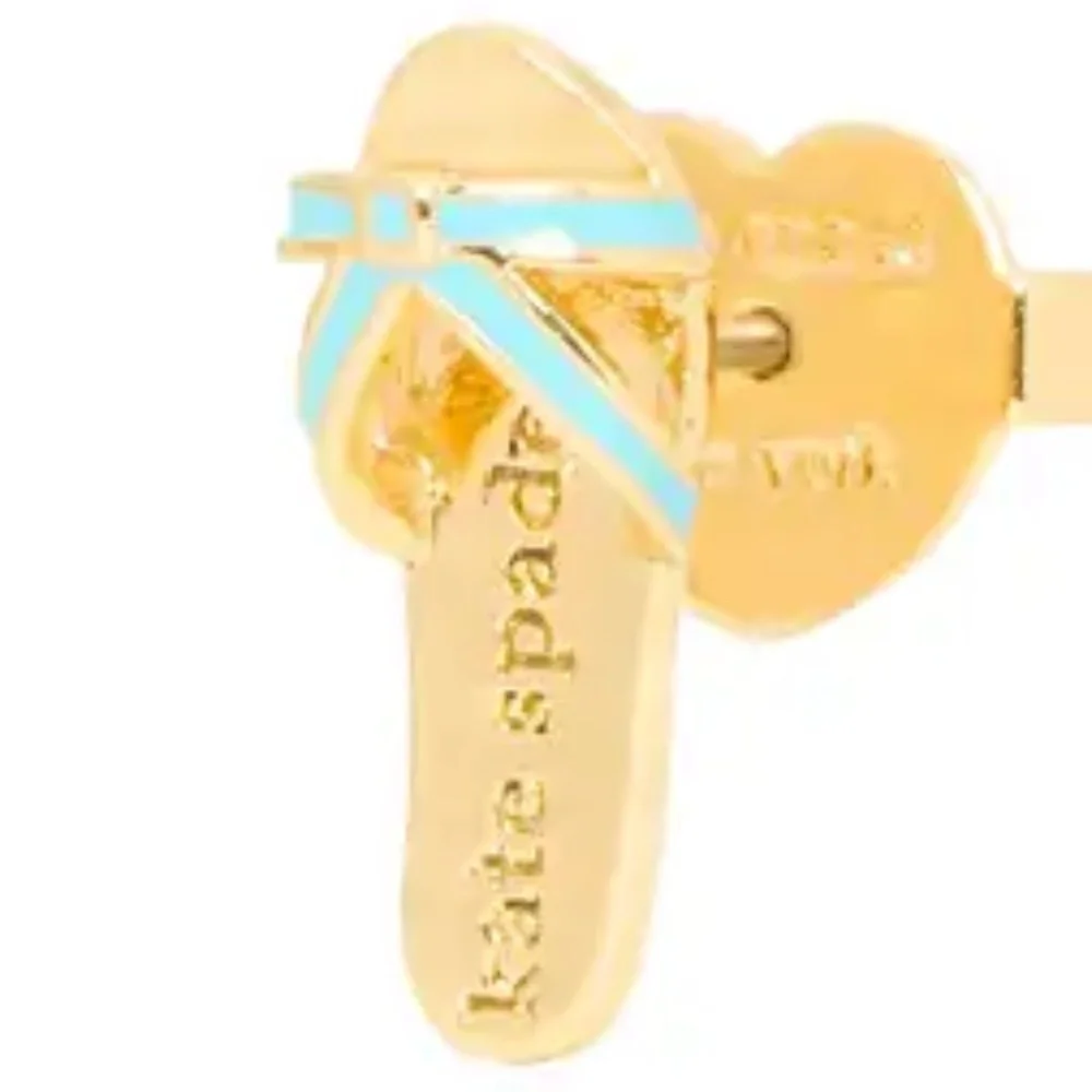 VACAY VIBE::Kate Spade New York Away We Go Flip Flop Thong Stud Earrings::NWT::